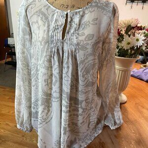 CAbi Sheer Blouse TopBlouse  M